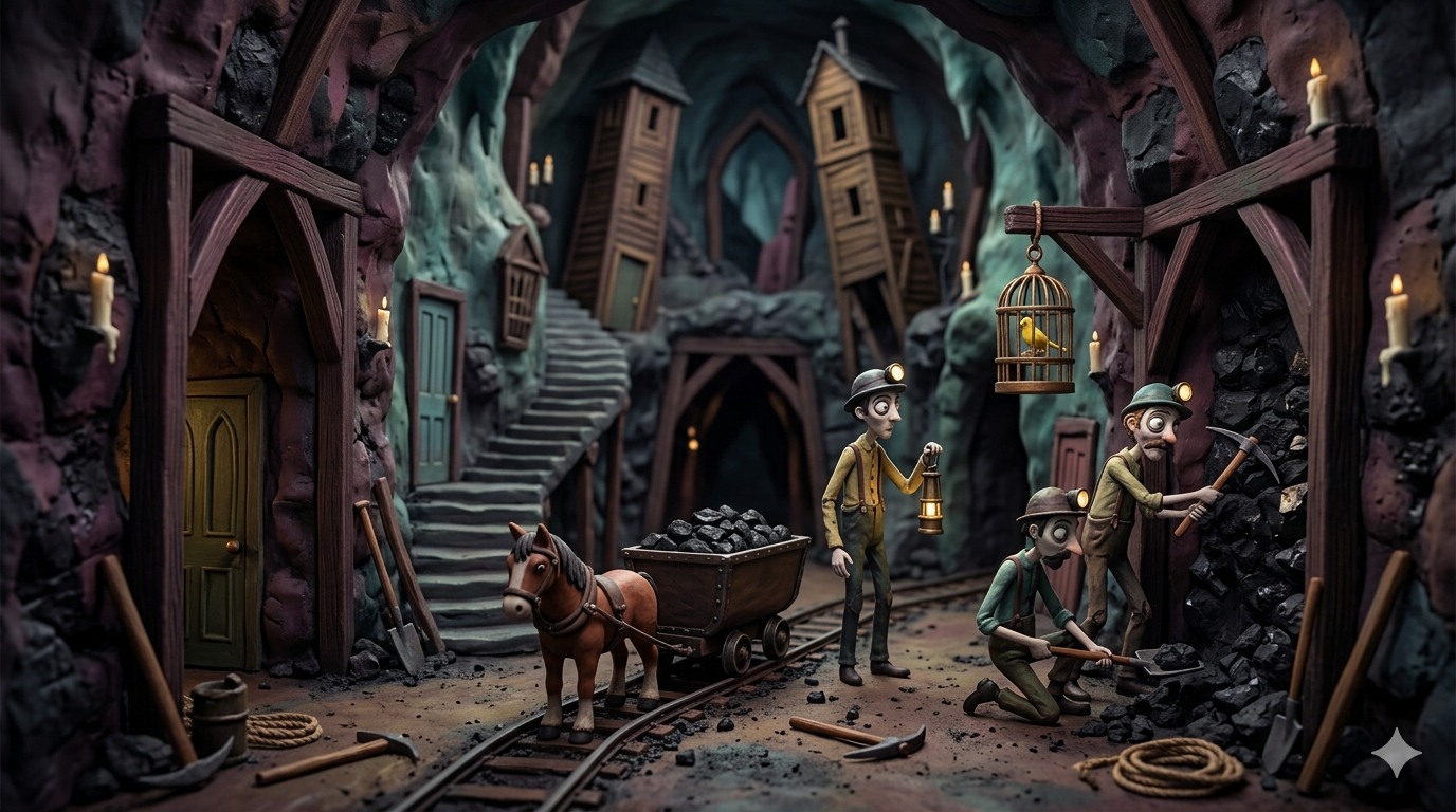 Bergbau-Illustration